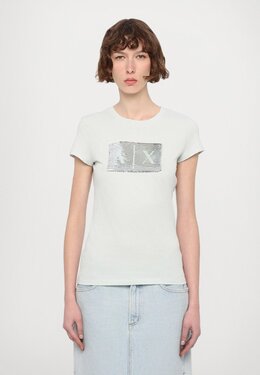 Armani Exchange: Футболка с принтом 