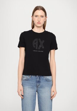 Armani Exchange: Футболка с принтом 