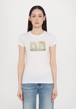Armani Exchange: Футболка с принтом 