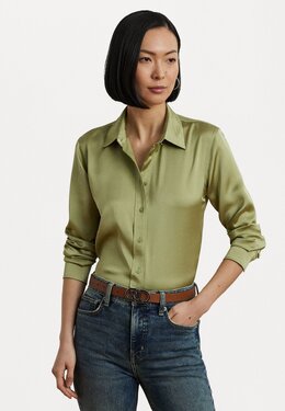 Lauren Ralph Lauren: Блуза на пуговицах 
