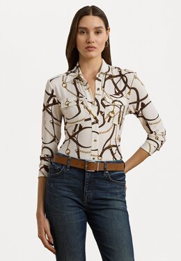 Lauren Ralph Lauren: Блуза на пуговицах 