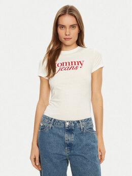 Tommy Jeans: Обтягивающая футболка  Essential