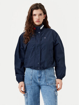 Tommy Jeans: Синяя куртка  Essential