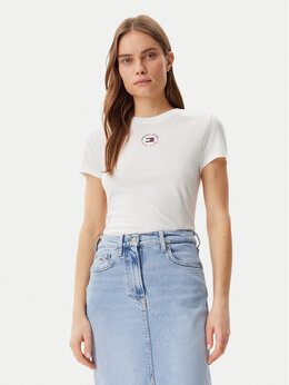 Tommy Jeans: Обтягивающая футболка  Essential