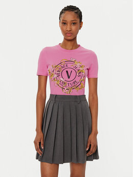 Versace Jeans Couture: Розовая футболка 