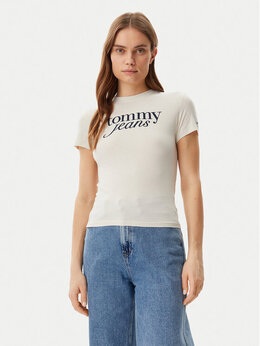 Tommy Jeans: Обтягивающая футболка  Essential