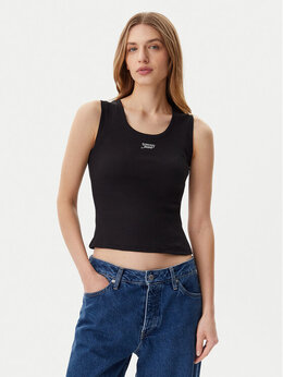 Tommy Jeans: Чёрный топ 