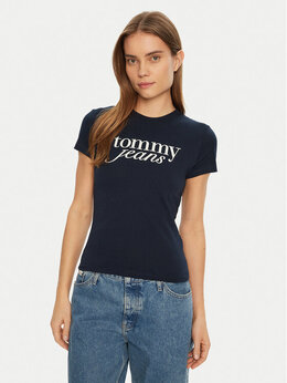 Tommy Jeans: Обтягивающая футболка  Essential