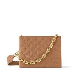 Louis Vuitton: Бежевая сумка 