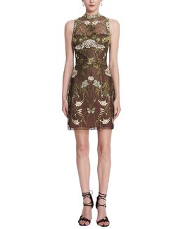 Marchesa Notte: Платье с вышивкой 