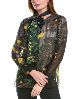 Oscar de la Renta: Шифоновая рубашка 