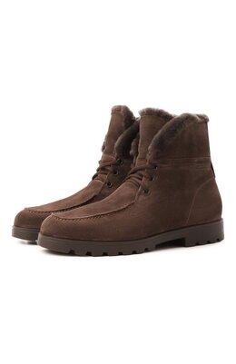 Santoni: Коричневые ботинки 