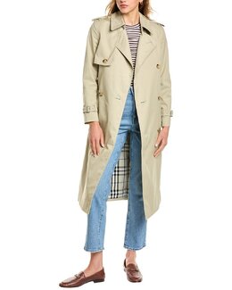 Burberry: Двубортный плащ 