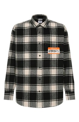 VETEMENTS: Рубашка из фланели 