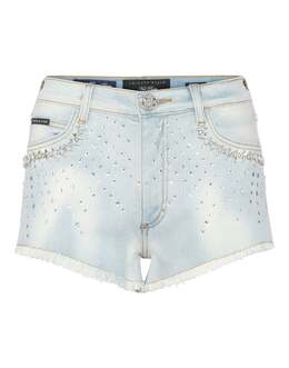 Philipp Plein: Джинсовые шорты  Crystal