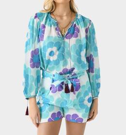 ANTIK BATIK: Синяя блуза 