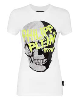 Philipp Plein: Белая футболка  Skull