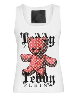 Philipp Plein: Белая майка  Teddy Bear