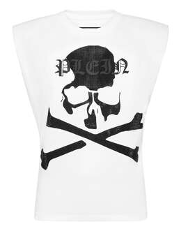 Philipp Plein: Майка  Skull со стразами