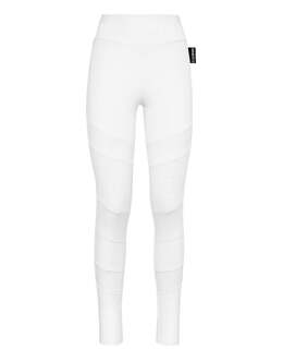Plein Sport: Белые легинсы 