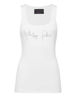 Philipp Plein: Белая майка  Crystal