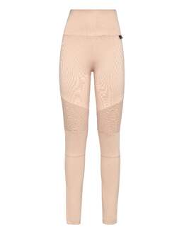 Philipp Plein: Бежевые легинсы  Iconic Plein