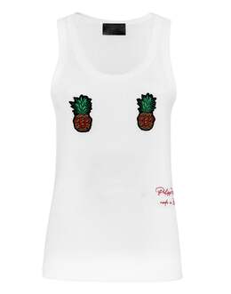 Philipp Plein: Белая майка  Signature