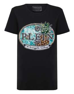 Philipp Plein: Чёрная футболка  Pineapple Skies