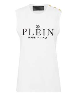 Philipp Plein: Белая майка  Iconic Plein