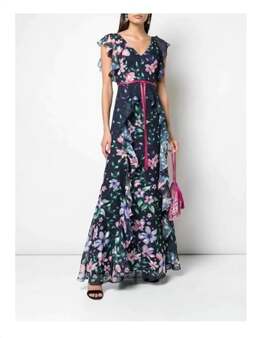 Marchesa: Шифоновое платье 