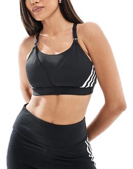 adidas Performance: Чёрный бюстгальтер 