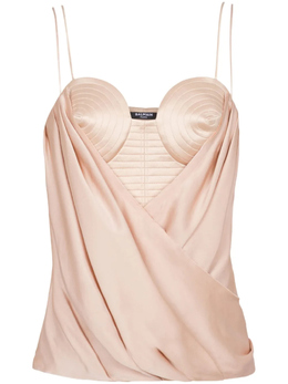 Balmain: Розовый топ 