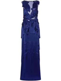 Alberta Ferretti: Атласное платье 