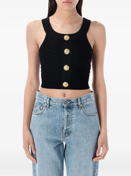 Balmain: Чёрный топ 