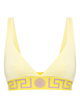 Versace: Жёлтый бюстгальтер  Greca