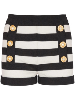 Balmain: Чёрные шорты 