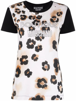 Boutique Moschino: Футболка с абстрактным принтом 