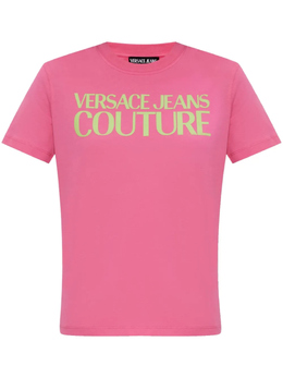 Versace Jeans Couture: Розовая футболка 