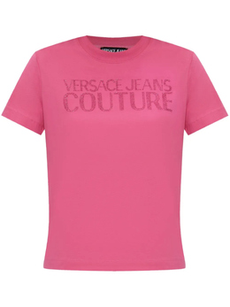 Versace Jeans Couture: Розовая футболка 