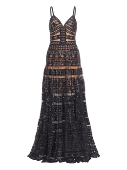 Elie Saab: Платье с вышивкой 