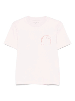 Carhartt WIP: Розовая футболка 