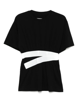 MM6 Maison Margiela: Чёрная футболка 
