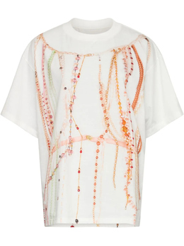 MM6 Maison Margiela: Белая футболка 