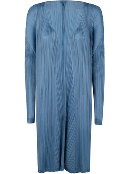 Pleats Please Issey Miyake: Синее пальто 