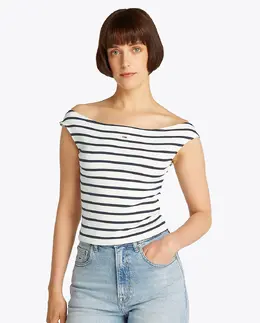 Tommy Jeans: Белый топ 
