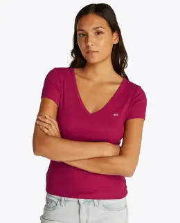 Tommy Jeans: Футболка с v-образным вырезом 