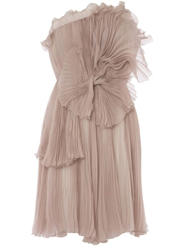 Alberta Ferretti: Плиссированное платье 