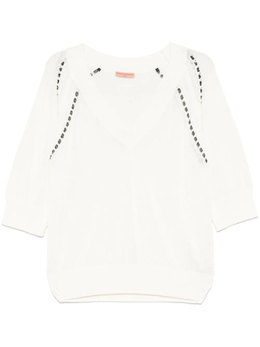 Ermanno Scervino: Свитер с v-образным вырезом 