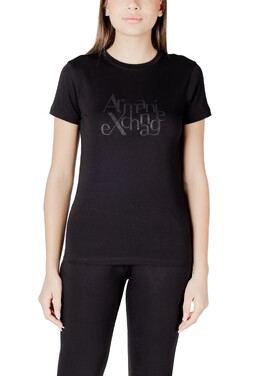 Armani Exchange: Чёрная футболка 