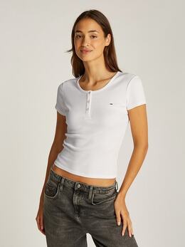 Tommy Jeans: Белая футболка 